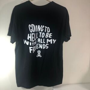 Assholes*s Live Forever T Shirt Going To Hell With Friends Large Graphic Black